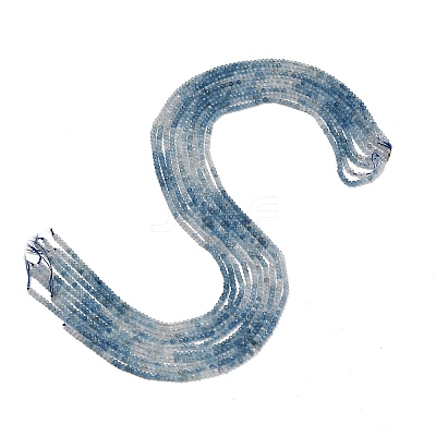 Natural Devil Blue Aquamarine Beads Strands G-NH0072-A01-01-1