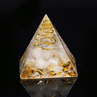 Orgonite Pyramid Resin Display Decorations G-PW0005-05A-1