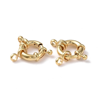 Eco-friendly Brass Spring Ring Clasps KK-D082-02G-E-1