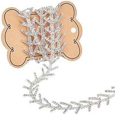 Silver Plated Brass Rhinestone Cup Chain CHC-BC0001-22-1