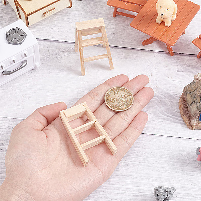 Wooden Mini Ladders DIY-WH0021-58-1