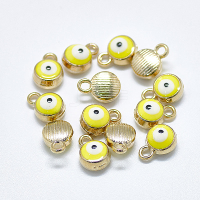 Light Gold Plated Alloy Charms LS-ENAM-S117-27E-1