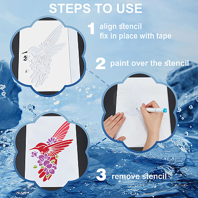 1 Pc PET Hollow Out Drawing Painting Stencils DIY-MA0002-21D-1