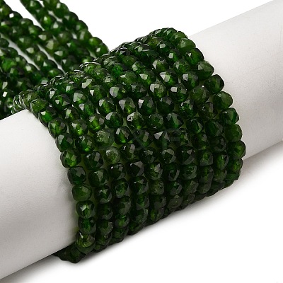 Natural Green Diopside Beads Strands G-F799-D01-01-1