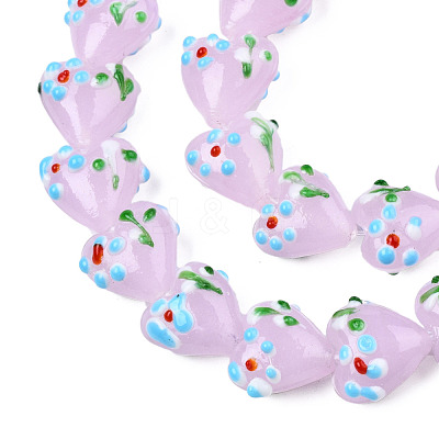 Handmade Bumpy Lampwork Beads Strands LAMP-N029-011E-1