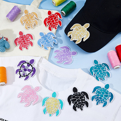 12Pcs Polyester Clothing Pathces DIY-WH0750-405-1