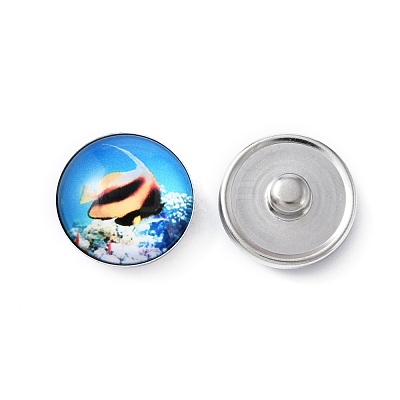 Brass Jewelry Snap Buttons BUTT-WH0028-01B-1