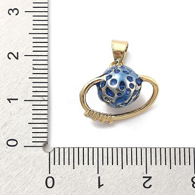 Rack Plating Brass with Cubic Zirconia Pendants KK-Q017-23G-1