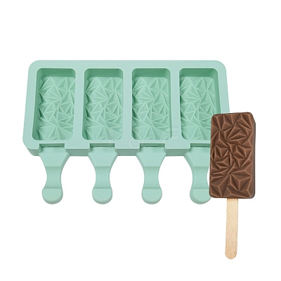 Food Grade DIY Rectangle Ice-cream Silicone Molds DIY-D062-06A-1