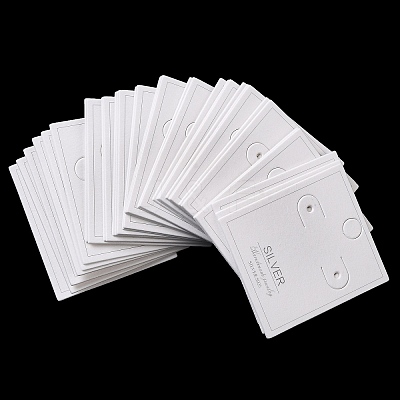 100Pcs Paper Jewelry Clip-on Earring Display Cards CDIS-NH0001-01A-1