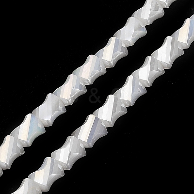 Electroplated Glass Beads Strands GLAA-G092-A-03-1