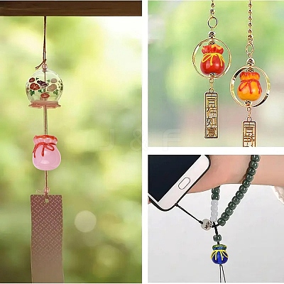 8Pcs 4 Colors Imitation Jade Glass Beads GLAA-YW0005-60-1