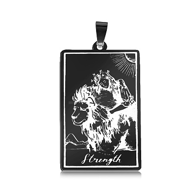 201 Stainless Steel Pendants STAS-S105-LA461-15-1