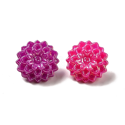 AB Color Acrylic Flower Sewing Shank Buttons PCA280Y-1
