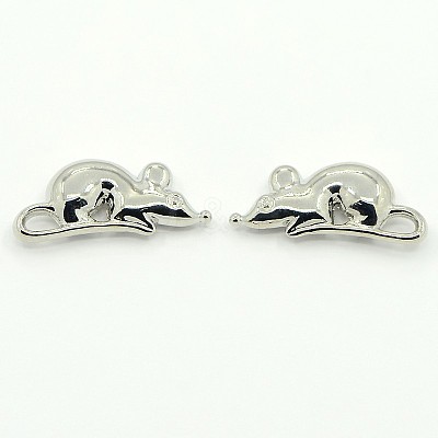Alloy Animal Mouse Rat Charms Pendants PALLOY-M031-08-1
