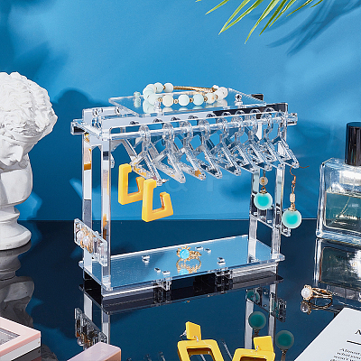 Opaque Acrylic Earring Display Stands EDIS-WH0035-19B-1