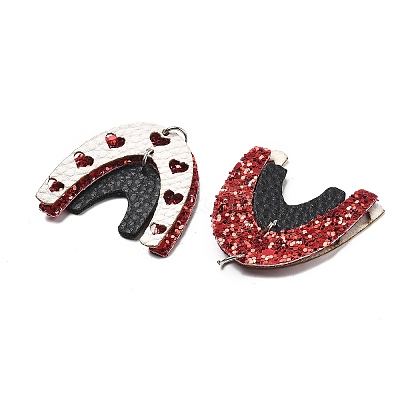 PU Leather Big Pendants FIND-R050-03N-1