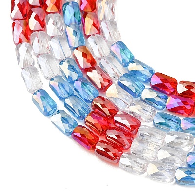 Electroplate Glass Beads Strands EGLA-D300-05-17-1