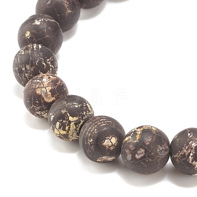4Pcs 4 Size Natural Agate Round Beaded Stretch Bracelets Set BJEW-JB08196-1