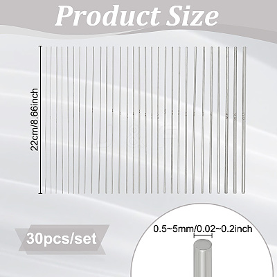 Carbon Steel Rod AJEW-WH0314-904A-1