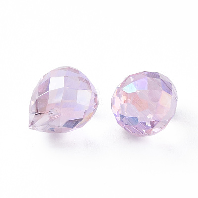 Electroplated Glass Charms EGLA-N006-023-1