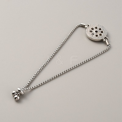 Alloy Interchangeable Snap Link Slider Bracelet Settings with Box Chains BJEW-WH0014-005F-1