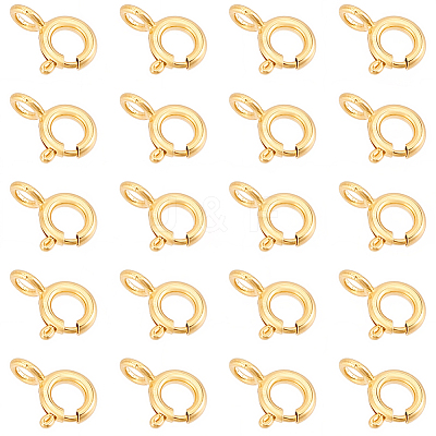 20Pcs Brass Spring Ring Clasps KK-BBC0025-77-1