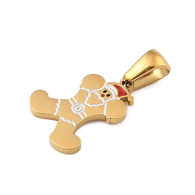 Christmas Theme 304 Stainless Steel Pendants STAS-R007-01X-G-1