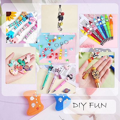 20Pcs Mushroom Silicone Focal Beads JX901E-1