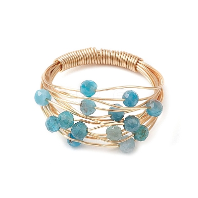 Natural Gemstone Finger Rings RJEW-TA00221-1