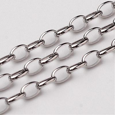 Tarnish Resistant 304 Stainless Steel Rolo Chains CHS-K002-01B-1