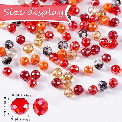 Electroplate Glass Beads Strands EGLA-SZ0001-32D-1