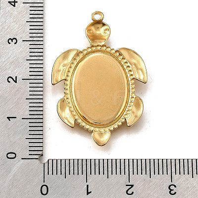 304 Stainless Steel Pendant Cabochon Settings STAS-C122-16B-G-1