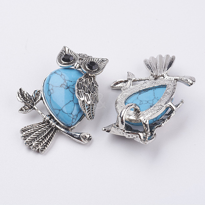 Synthetic Turquoise Pendants G-E442-01T-1