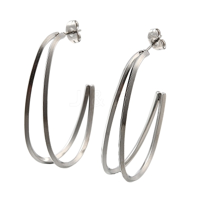 304 Stainless Steel Stud Earrings EJEW-F361-22P-1