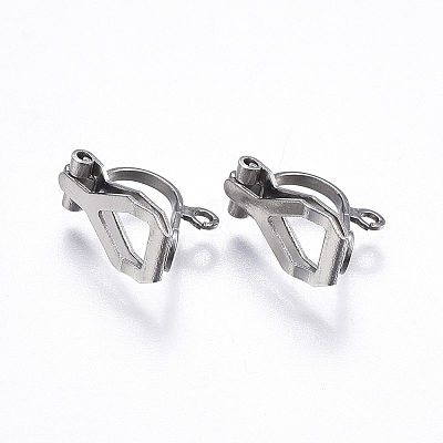 Tarnish Resistant 304 Stainless Steel Clip-on Earring Findings LS-STAS-E437-36P-1