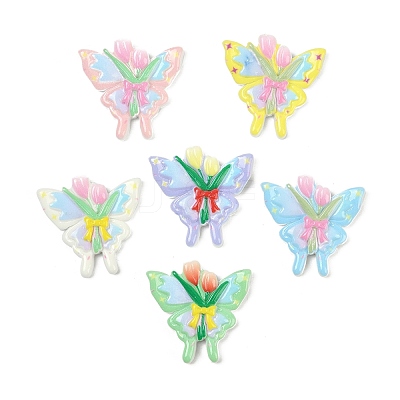 Opaque Resin Enamel Cabochons CRES-D308-03-1