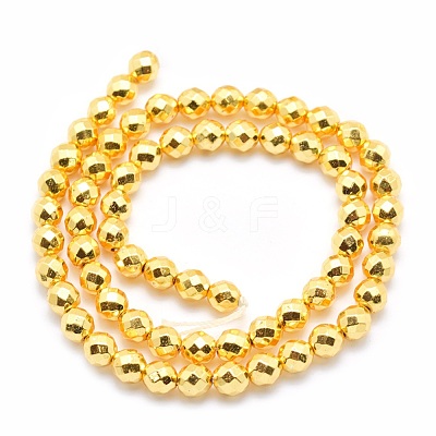 Electroplate Non-magnetic Synthetic Hematite Beads Strands G-L485-03D-G-1