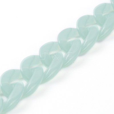 Handmade Acrylic Curb Chains AJEW-JB00856-1