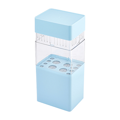 ABS with Plastic Cosmetic Brush Storage Container AJEW-WH0168-18A-1