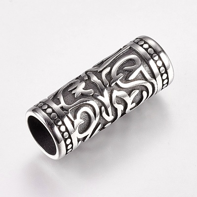 304 Stainless Steel Tube Beads STAS-I070-17AS-1
