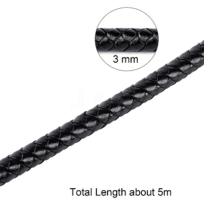 Braided Leather Cord with Core WL-F009-B02-8mm-1