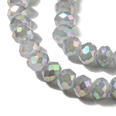 Electroplate Glass Beads Strands X-GLAA-F078-FR15-1