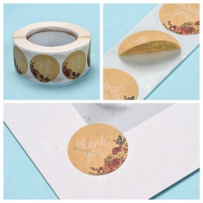 1 Inch Thank You Roll Stickers DIY-E023-07N-1