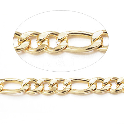 PVD Vacuum Plating 304 Stainless Steel Figaro Chains CHS-P003-12G-1