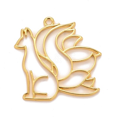 Alloy Open Back Bezel Pendants PALLOY-F280-03G-1