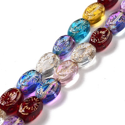 Transparent Glass Beads Strands X-GLAA-F114-05D-1