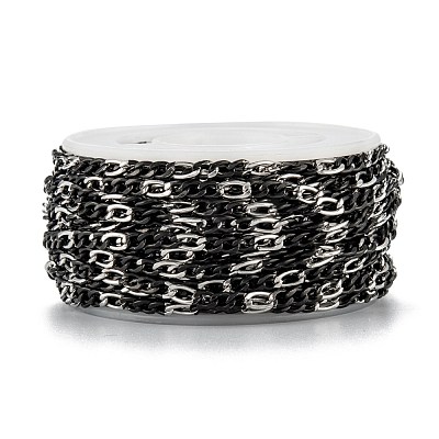 304 Stainless Steel Figaro Chains CHS-O010-05EBP-1