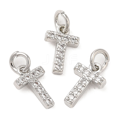 Brass Micro Pave Grade AAA Cubic Zirconia Charms LS-ZIRC-P067-11P-T-NR-1