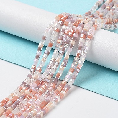 Gradient Color Electroplate Glass Bead Strands GLAA-E042-05-B08-1